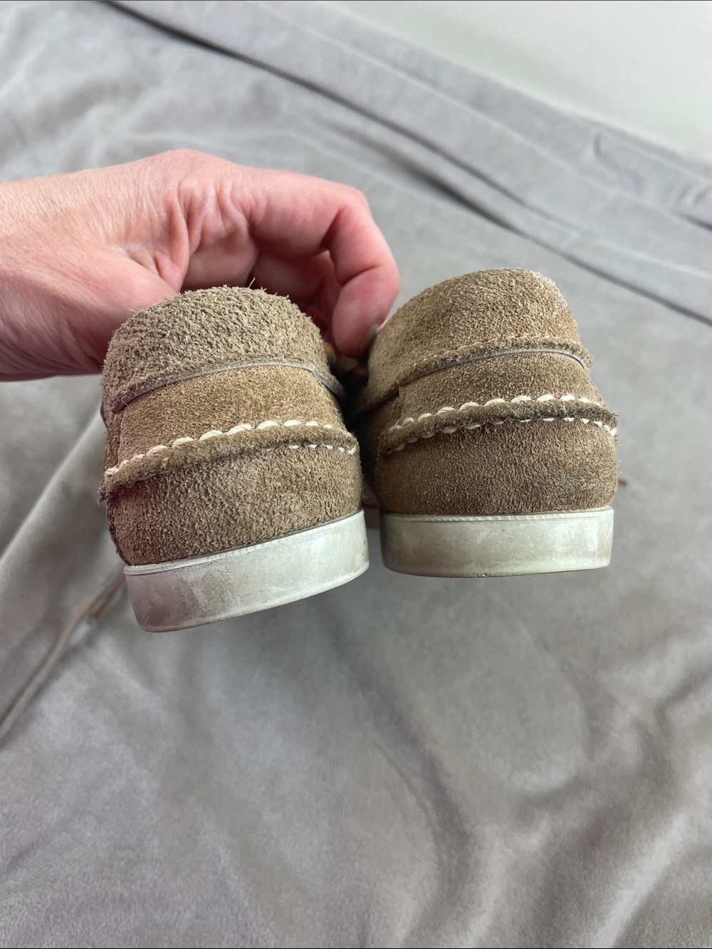 Vintage Sebago Docksides Suede Lace Mocassin Shoes - Picture 6 of 11